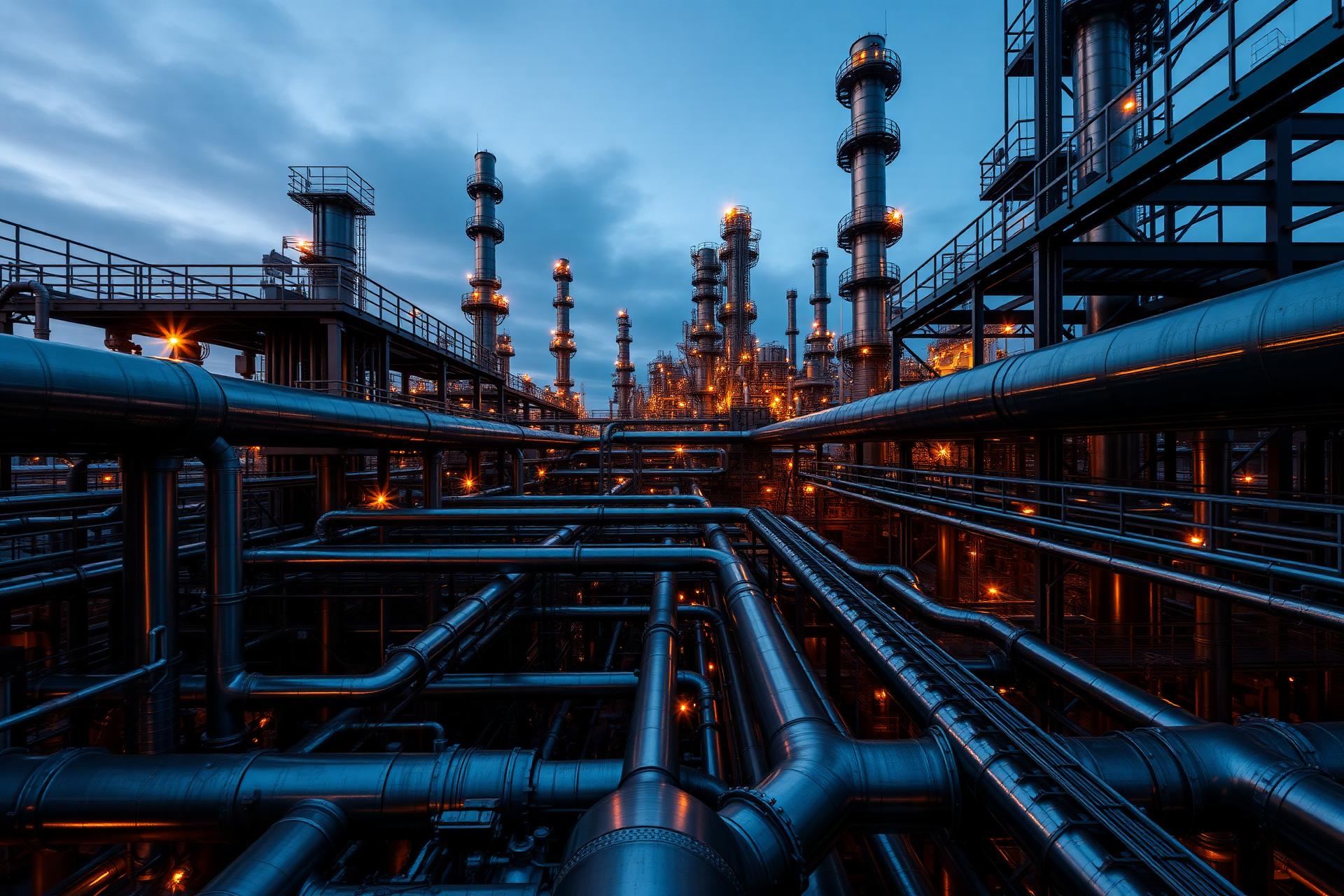 Ambiente industrial com equipe de engenharia de segurança da AP25